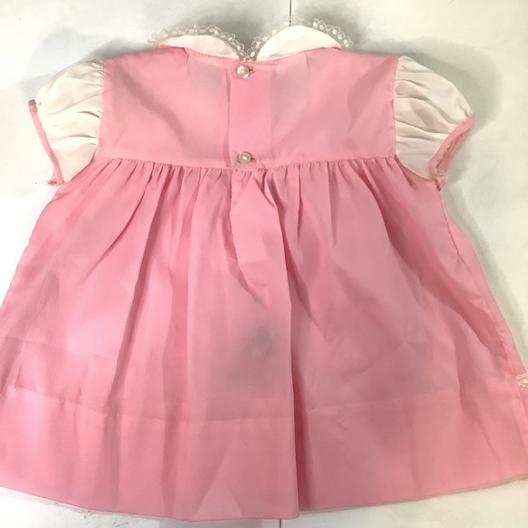 Vintage Styled By Cradle Togs Infant Dress Embroidered Kitten Cat - Picture 6 of 13